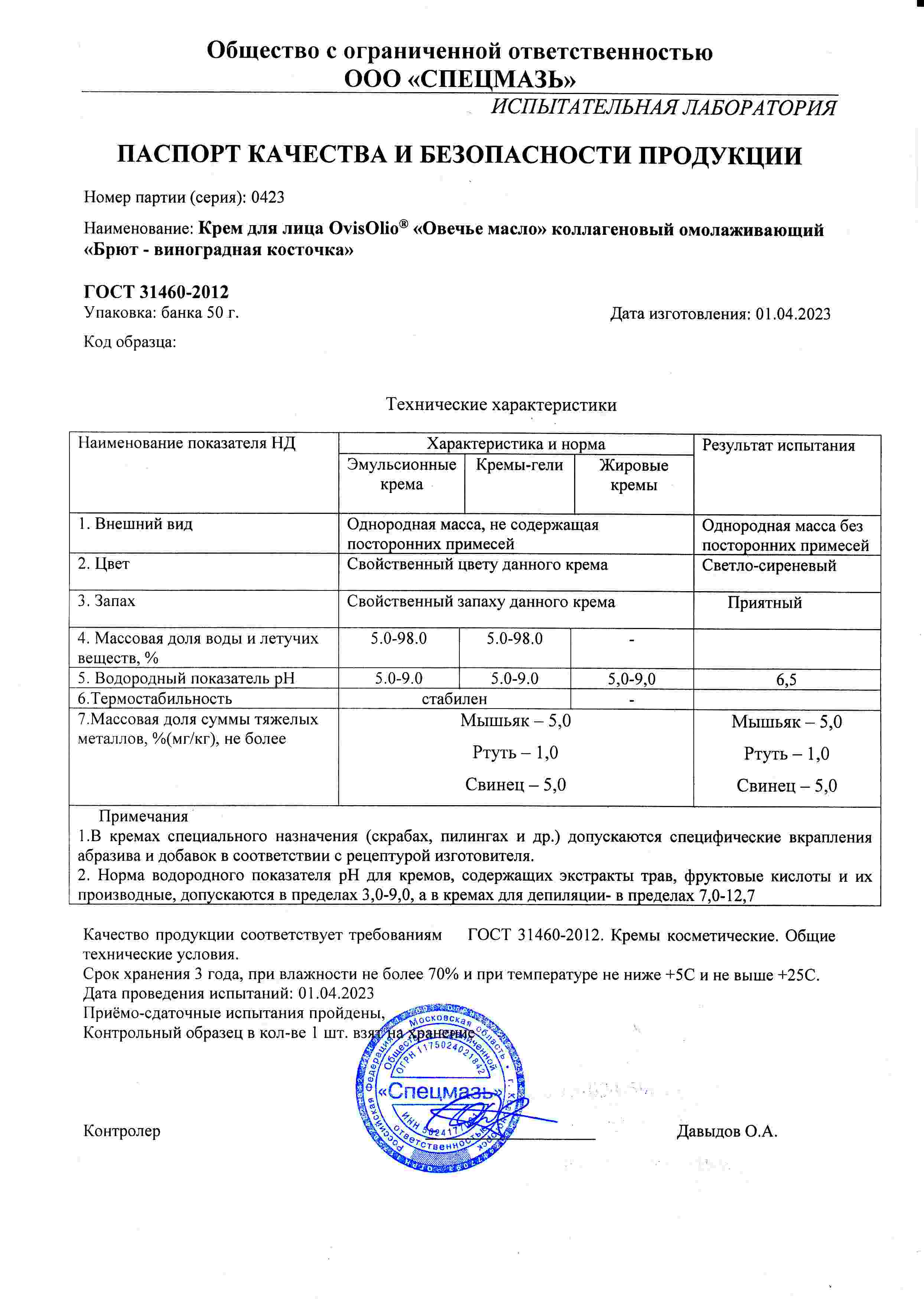Паспорт №042023
